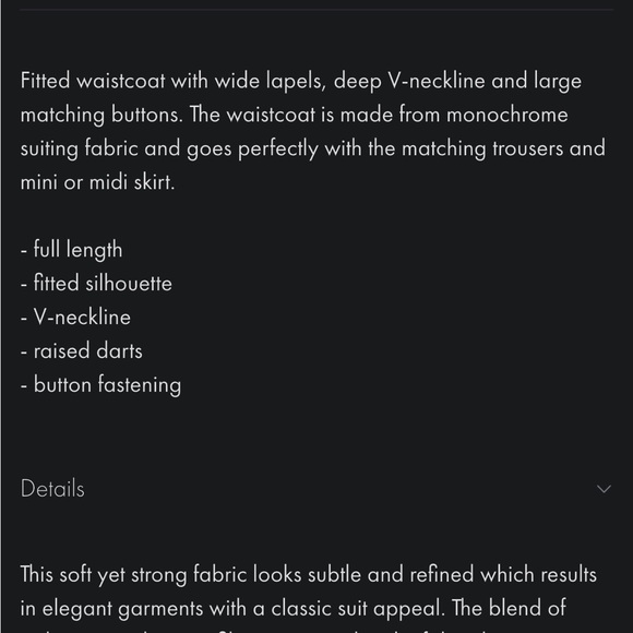 Lichi fitted waistcoat with large buttons - Picture 4 of 8